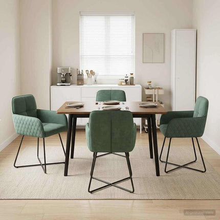 Matstolar 4 st Sammet Havgrön 59 x 56,5 x 86 cm