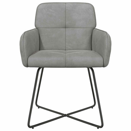 Matstolar 6 st Sammet Ljusgrå 59 x 56,5 x 86 cm