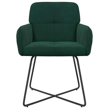 Matstolar 6 st Sammet Mörkgrön 59 x 56,5 x 86 cm