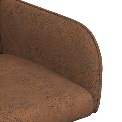 Matstolar 6 pcs Faux Mockaläder Brun 59 x 56,5 x 85 cm
