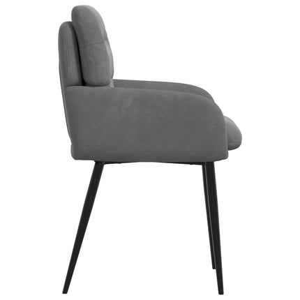 Matstolar 4 pcs Sammet Mörkgrå 59 x 59,5 x 90 cm