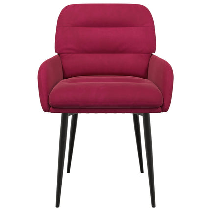 Matstolar 4 pcs Sammet Vinröd 59 x 59,5 x 90 cm