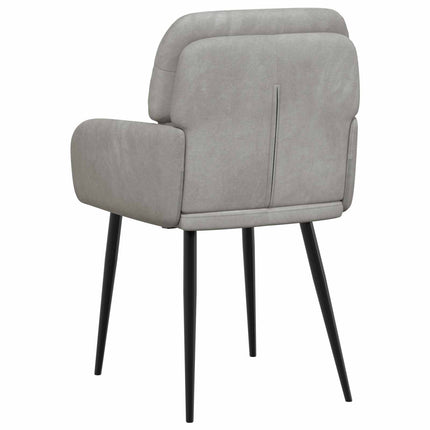 Matstolar 6 st Sammet Ljusgrå 59 x 59,5 x 90 cm