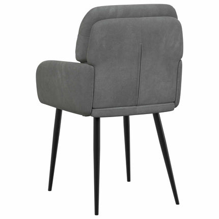 Matstolar 6 st Sammet Mörkgrå 59 x 59,5 x 90 cm
