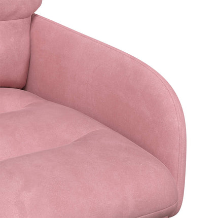 Matstolar 6 st Sammet Rosa 59 x 59,5 x 90 cm
