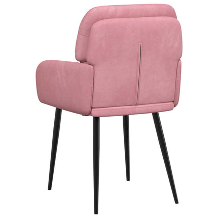 Matstolar 6 st Sammet Rosa 59 x 59,5 x 90 cm