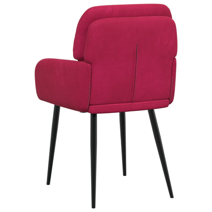 Matstolar 6 st Sammet Vinröd 59 x 59,5 x 90 cm