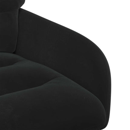Matstolar 6 st Sammet Svart 59 x 59,5 x 90 cm
