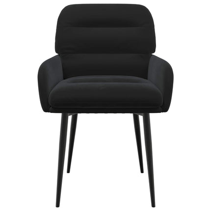 Matstolar 6 st Sammet Svart 59 x 59,5 x 90 cm