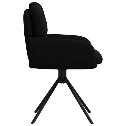 Svängande Matstolar 4 st Konstläder Svart 59 x 59,5 x 90 cm