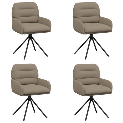 Svängande Matstolar 4 pcs Konstläder Cappuccino