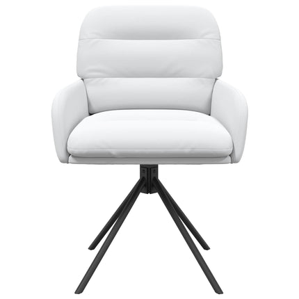 Svängande Matstolar 4 pcs Konstläder Vit 59 x 59,5 x 90 cm