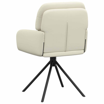 Svängande Matstolar 6 pcs Konstläder Gräddvit 59 x 59,5 x 90 cm