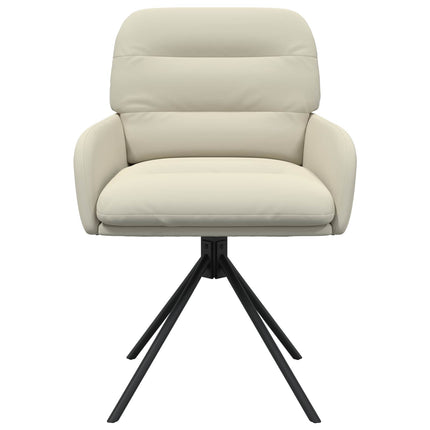 Svängande Matstolar 6 pcs Konstläder Gräddvit 59 x 59,5 x 90 cm