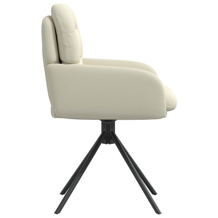 Svängande Matstolar 6 pcs Konstläder Gräddvit 59 x 59,5 x 90 cm