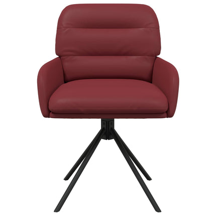Svängande Matstolar 6 st Konstläder Vinröd 59 x 59,5 x 90 cm
