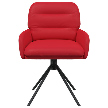Svängande Matstolar 6 pcs Konstläder Röd 59 x 59,5 x 90 cm