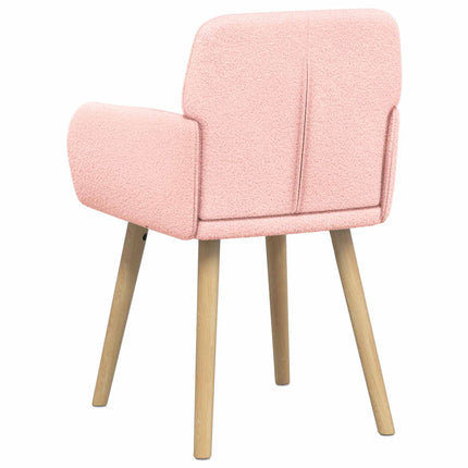 Matstolar 4 st Bouclé Rosa 59 x 57 x 85 cm
