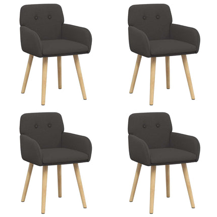 Matstolar 4 st Bouclé Mörkgrå 59 x 57 x 85 cm