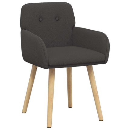 Matstolar 4 st Bouclé Mörkgrå 59 x 57 x 85 cm