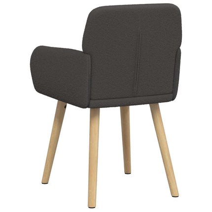 Matstolar 4 st Bouclé Mörkgrå 59 x 57 x 85 cm
