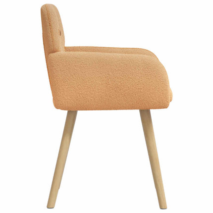 Matstolar 4 st Bouclé Beige 59 x 57 x 85 cm