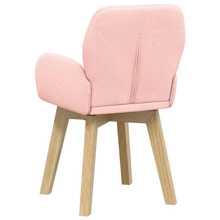Svängande Matstolar 4 pcs Bouclé Rosa 54 x 58 x 87 cm
