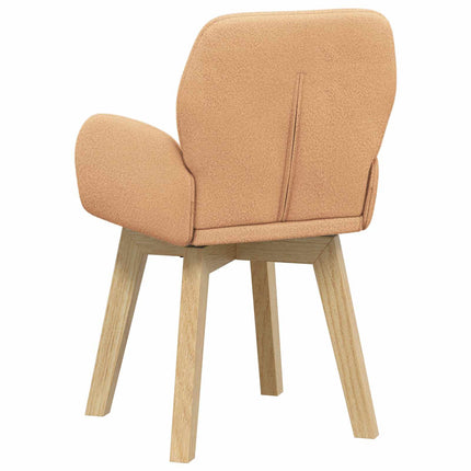 Svängande Matstolar 4 pcs Bouclé Beige 54 x 58 x 87 cm