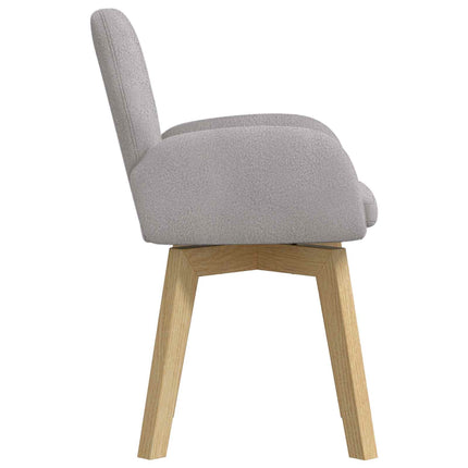 Svängande Matstolar 6 pcs Bouclé Ljusgrå 54 x 58 x 87 cm