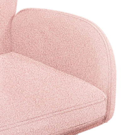 Svängande Matstolar 6 st Bouclé Rosa 54 x 58 x 87 cm