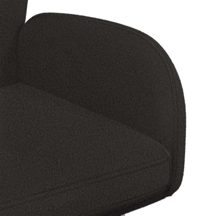 Svängande Matstolar 6 pcs Bouclé Svart 54 x 58 x 87 cm