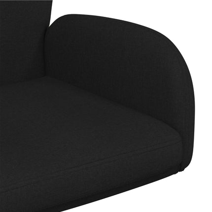 Svängbara skrivbordsstolar 4 st 54 x 58 x 90 cm Svart Tyg