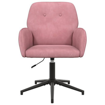 Svängbara skrivbordsstolar 2 st 54 x 55 x 90 cm Rosa Sammet