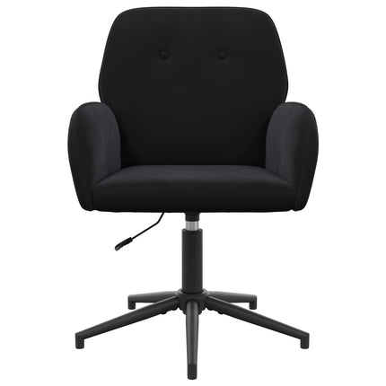 Svängbara skrivbordsstolar 2 st 54 x 55 x 90 cm Svart Sammet