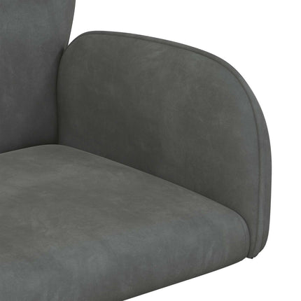 Svängbara skrivbordsstolar 4 st 54 x 55 x 90 cm Mörkgrå Sammet