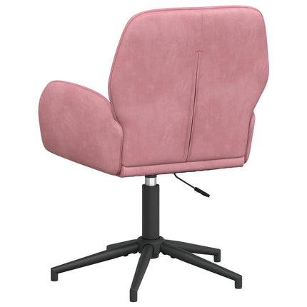 Svängbara skrivbordsstolar 4 st 54 x 55 x 90 cm Rosa Sammet