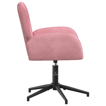 Svängbara skrivbordsstolar 4 st 54 x 55 x 90 cm Rosa Sammet