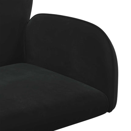 Svängbara skrivbordsstolar 4 st 54 x 55 x 90 cm Svart Sammet