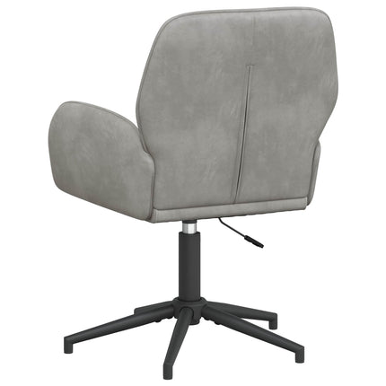 Svängbara skrivbordsstolar 6 st 54 x 55 x 90 cm Ljusgrå Sammet