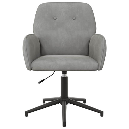 Svängbara skrivbordsstolar 6 st 54 x 55 x 90 cm Ljusgrå Sammet