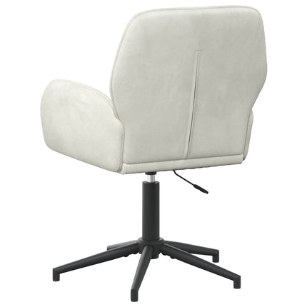 Svängbara skrivbordsstolar 6 st 54 x 55 x 90 cm Gräddvit Sammet