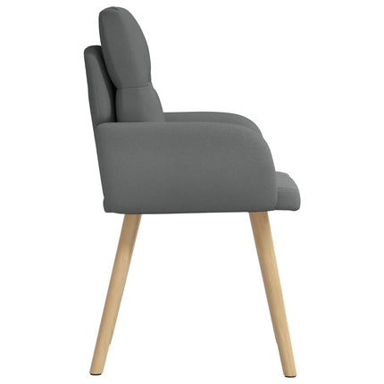 Matstolar 4 pcs Tyg Mörkgrå 60 x 56 x 96 cm
