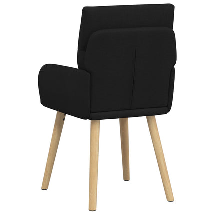 Matstolar 4 st Tyg Svart 60 x 56 x 96 cm
