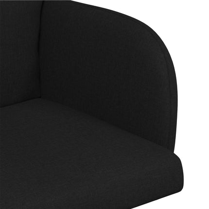 Matstolar 6 st Tyg Svart 60 x 56 x 96 cm