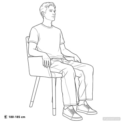 Matstolar 6 st Tyg Gräddvit 60 x 56 x 96 cm
