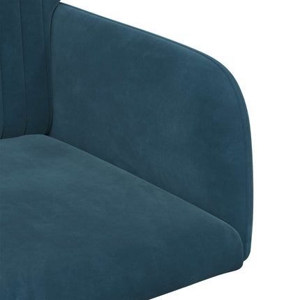 Matstolar 4 st Sammet Blå 55 x 50 x 84 cm