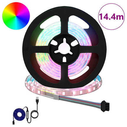 LED Band 12 pcs Svart och Transparent 1200 mm Koppar och plast
