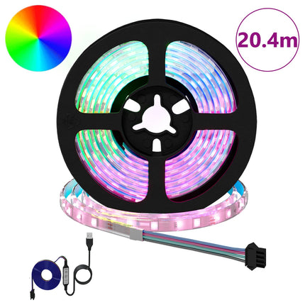 LED Band 12 pcs Svart och Transparent 1700 mm Koppar och plast
