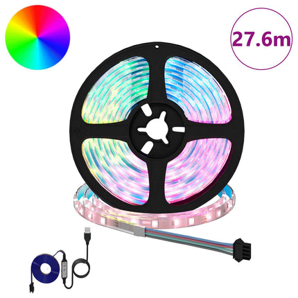 LED Band 12 pcs Svart och Transparent 2300 mm Koppar och plast