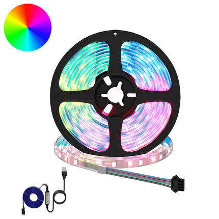 LED Band 12 pcs Svart och Transparent 2500 mm Koppar och plast